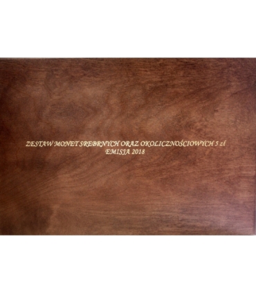 Kaseta numizmato rocznik 2018 do monet srebrnych i 5 zł