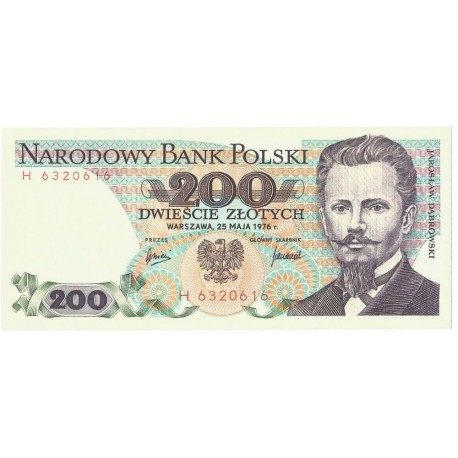 200 zł, Jarosław Dąbrowski, 1976, seria A, stan 1