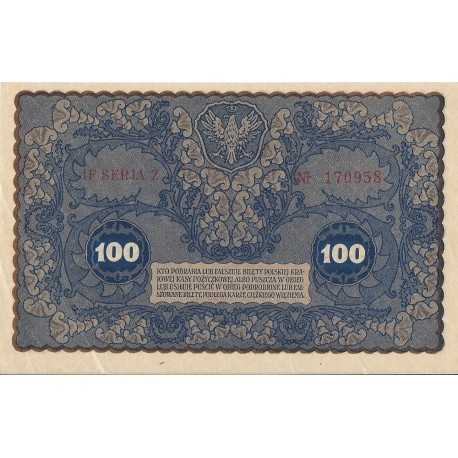 100 marek polskich 1919 stan 2, IF Seria Z