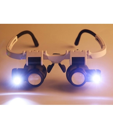 Lupa okularowa, 5 powiększeń (od 1x do 3.5x), z podświetleniem