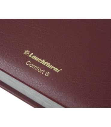 Klaser na znaczki COMFORT 64 Leuchtturm, bordowy + czarne karty