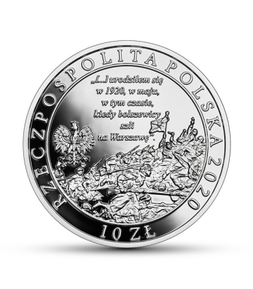 10 zł 100. rocznica urodzin Świętego Jana Pawła II, druk UV