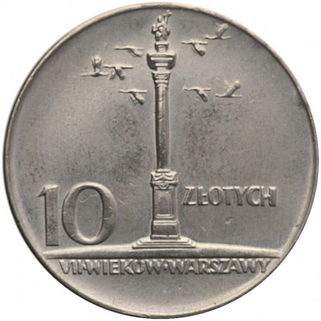 10 złotych Mała kolumna, 1966, stan 1-