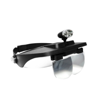 Lupa nagłowna powiększenie od 1x do 6x, z podświetleniem LED