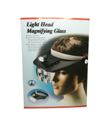 Lupa nagłowna powiększenie od 1x do 6x, z podświetleniem LED