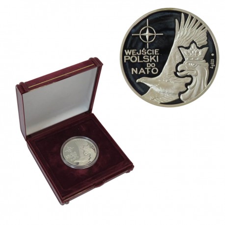 Medal: Wejście Polski do NATO 1999 - srebro Ag 925 + etui