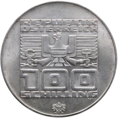 Austria 100 szylingów, 1976, Innsbruck, srebro