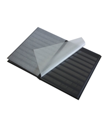 Klaser na znaczki Leuchtturm, 32 strony, czarny, CZARNE karty