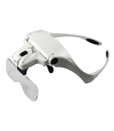 Lupa nagłowna z podświetleniem LED - 5 soczewek, POWIĘKSZENIE 3.5x