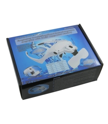 Lupa nagłowna z podświetleniem LED - 5 soczewek, POWIĘKSZENIE 3.5x