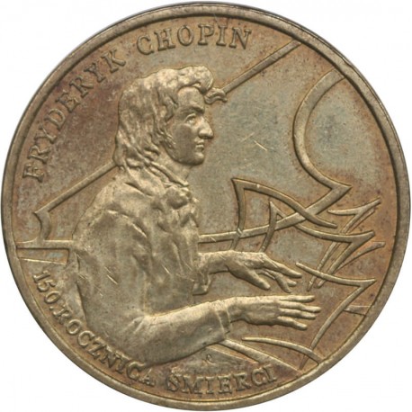 2 zł GN, Fryderyk Chopin, 150 rocznica śmierci, st. 2