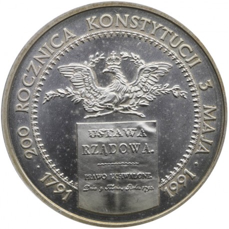 200000 zł, 200 rocznica Konstytucji 3 Maja, srebro, 1991