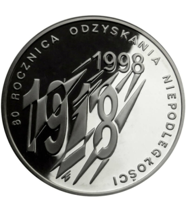 10 zł, 80 rocznica odzyskania niepodległości podpis Kwaśniewskiego