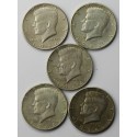 Lot: USA 5 x 1/2 dolara half dollar Kennedy 1964, stan ~2