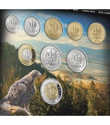Zestaw polskich monet obiegowych 2020 - Orzeł