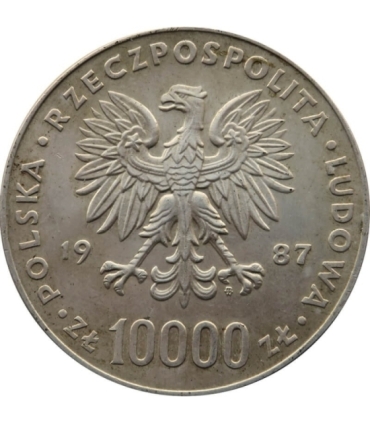 10.000 zł Jan Paweł 2 II, 1987, Srebro Ag