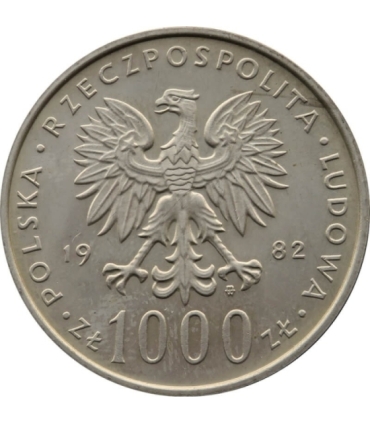 1.000 zł Jan Paweł 2, 1982 / 1983, Srebro Ag