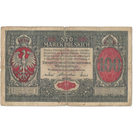 100 marek polskich 1916, Generał, st. 4