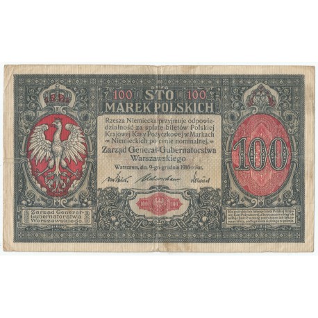 100 marek polskich 1916, Generał, st. 3-