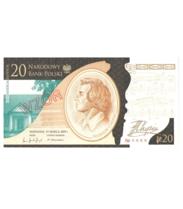 Oryginalny komplet (5 szt) wzorów banknotów kolekcjonerskich NBP