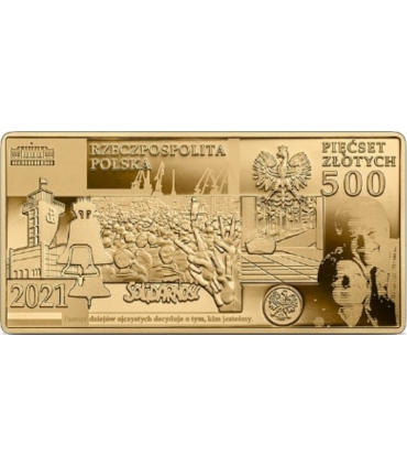 500 zł Lech Kaczyński. Warto być Polakiem złota moneta