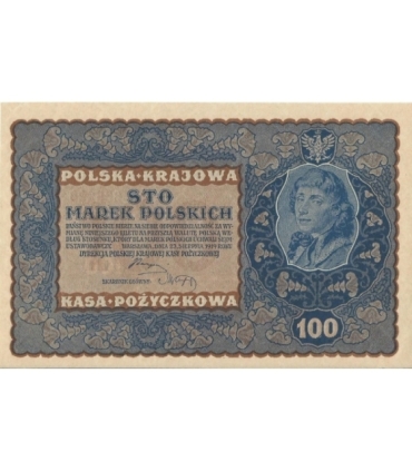 100 marek 1919 stan 1-, IJ Seria V nr 366220