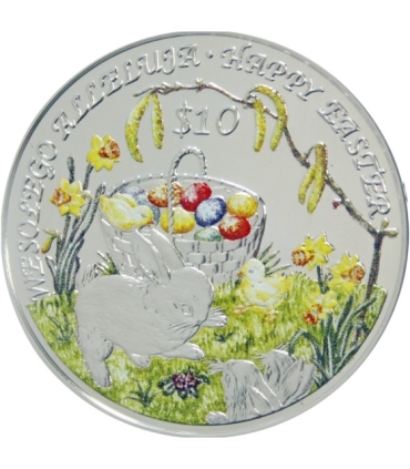 10$ Moneta Wielkanocna Wesołego Alleluja, srebro w etui