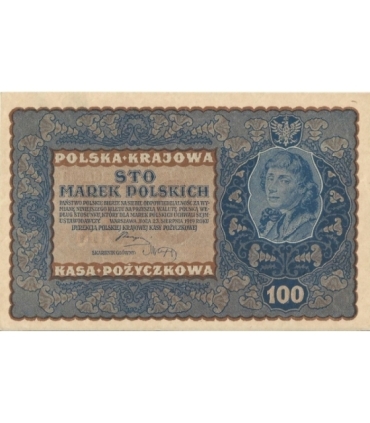 100 marek 1919 stan 3, IJ Seria V nr 366250