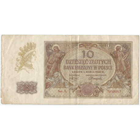 10 złotych 1940, Seria L. stan 3-