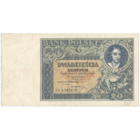 20 złotych 1931, seria DK., stan 3