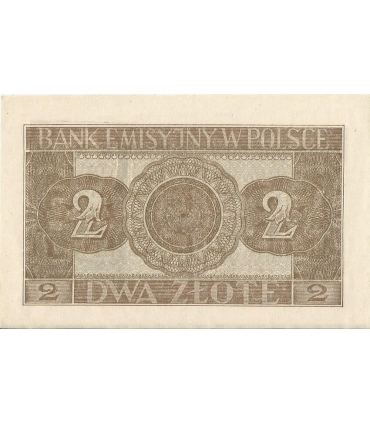 DESTRUKT - PRZESUNIĘCIE DRUKU 2 złote 1941, Seria AD 2364067 stan  2+