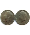 USA 2 x 1/2 half dollar Kennedy 1971, 1974