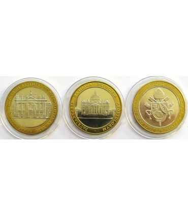 3 x medale Jan Paweł II, Benedykt XVI, Jan XXIII