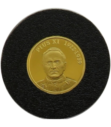 10 dolarów, Papież Pius XI, złoto Au 999