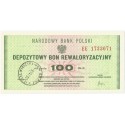 Depozytowy bon rewaloryzacyjny na 100 złotych, 1982