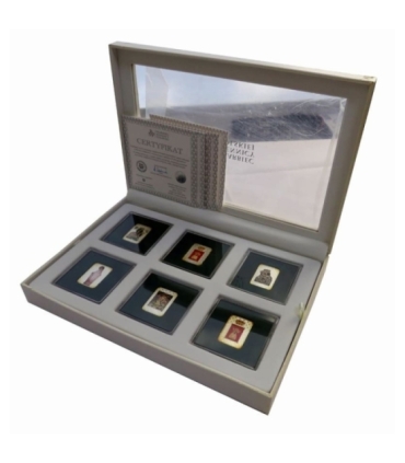 Zestaw 6 srebrnych medali Polskie Madonny w etui - certyfikaty