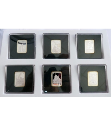 Zestaw 6 srebrnych medali Polskie Madonny w etui - certyfikaty
