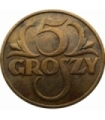 5 groszy 1937 rok, stan 2+