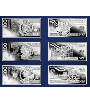 Zestaw monet - Polskie banknoty obiegowe 2022