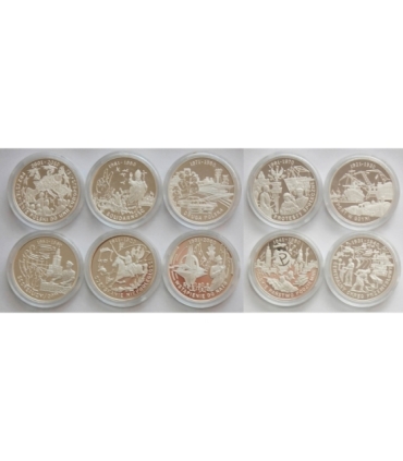 10 dekad Niepodległości – zestaw 10 numizmatów, Srebro Ag 999
