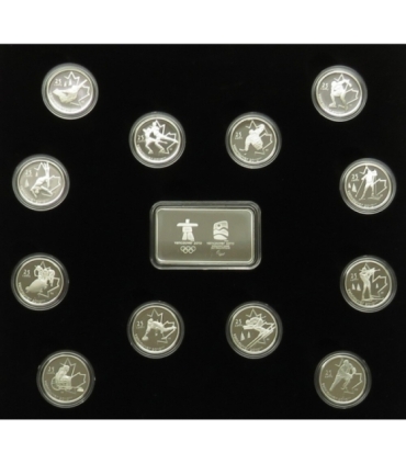 Kanada - Zestaw 12 monet + sztabka - Olimpiada Vancouver