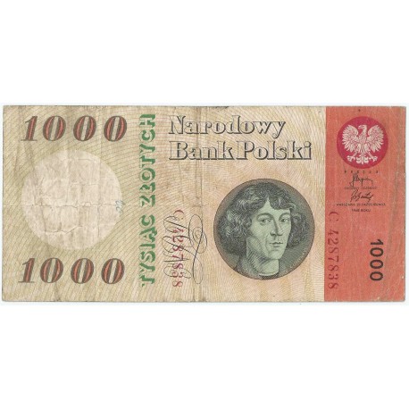 1000 zł 1965, Kopernik, seria C, stan 3-