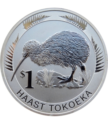 Nowa Zelandia, 1 dolar Ptak Kiwi 2008 Ag999