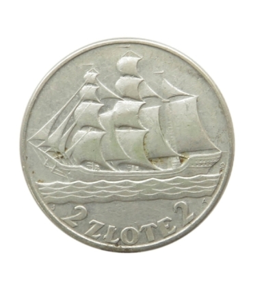 2 zł Żaglowiec 1936, stan 2-