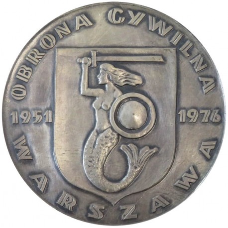 Medal XXV lat obrony cywilnej Warszawa 1951-1976