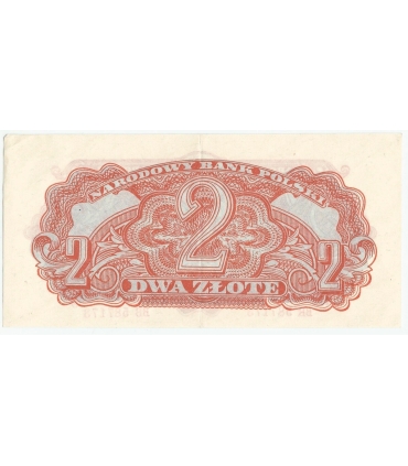 2 złote 1944, w klauzuli OBOWIĄZKOWYM, seria BB 587173