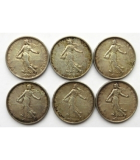 Francja LOT 6 x 5 franków, 1960-1965