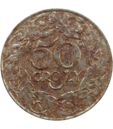 50 groszy 1938, niklowana, stan 2+