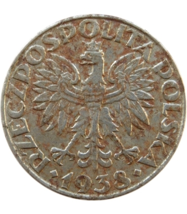 50 groszy 1938, niklowana, stan 2+
