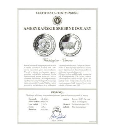 USA 1/2 dolara Washington - Carver srebro